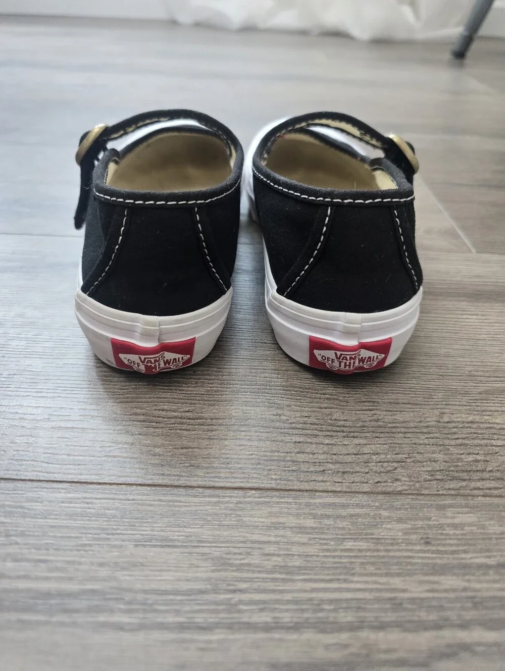 Vans Mary Jane Kids Size 2.5 Black White Skater Preppy Summer